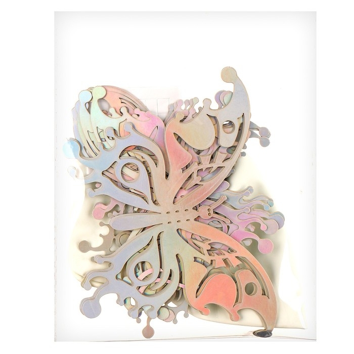 Шар латексный 18" &laquo;Разноцветные бабочки&raquo;, белый, с наклейками