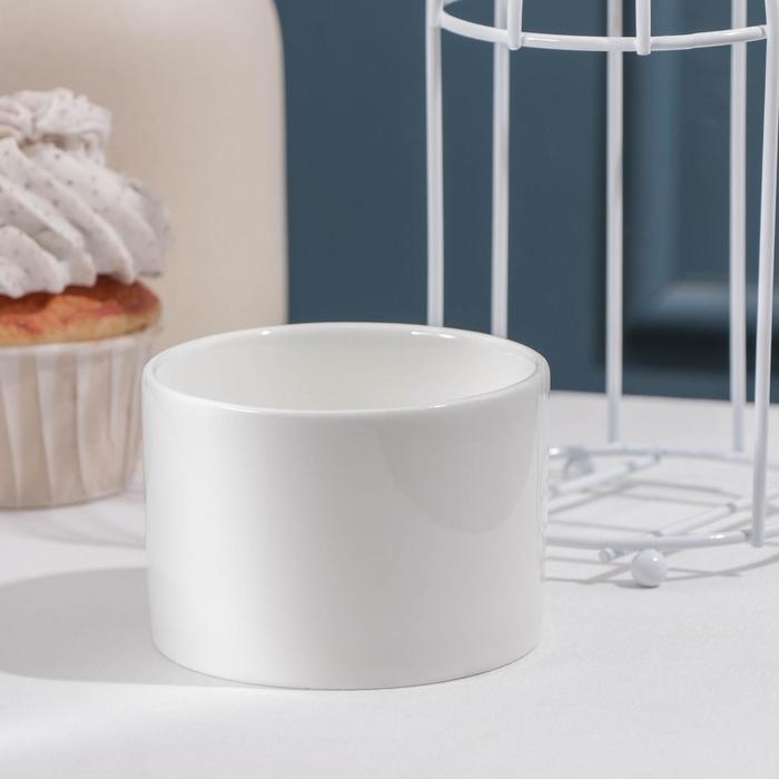 Конфетница керамическая «Голубка», 200 мл, 9,5×18 см, цвет белый