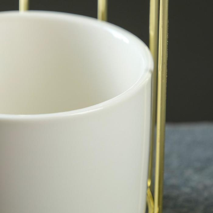 Кашпо Кашпо "Золотая клетка" 20х9х9см