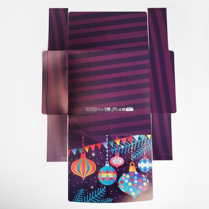 Коробка подарочная новогодняя складная двухсторонняя «Сияй в Новом году», 31 х 24.5 х 8 см, Новый год Коробка подарочная новогодняя складная двухсторонняя «Сияй в Новом году», 31 х 24.5 х 8 см, Новый год