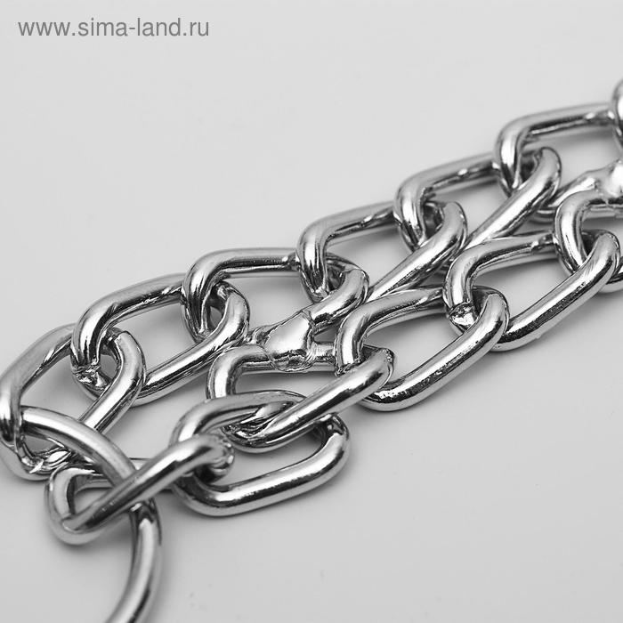 Ошейник - удавка металлический двухрядный, 75 см, толщина проволоки 3 мм Ошейник - удавка металлический двухрядный, 75 см, толщина проволоки 3 мм