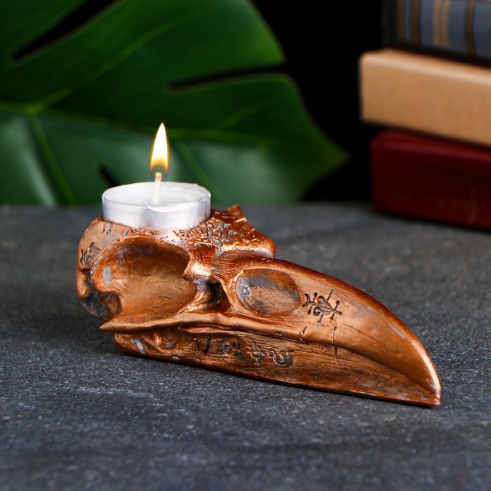 Подсвечник Подсвечник "Клюв магический" бронза, 16х7х4см