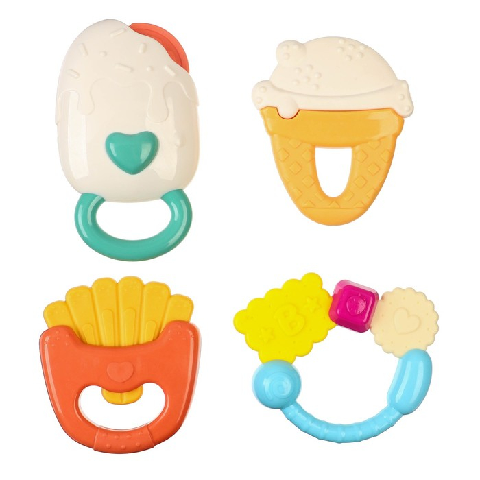 Набор погремушек «Сладости», 4 шт., Крошка Я Набор погремушек «Сладости», 4 шт., Крошка Я