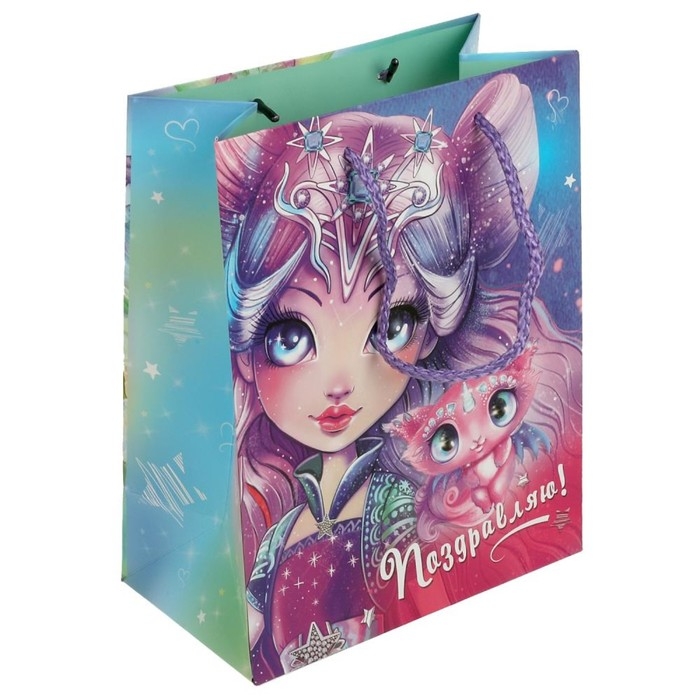 Пакет подарочный матовый M, 18 × 23 × 10 см