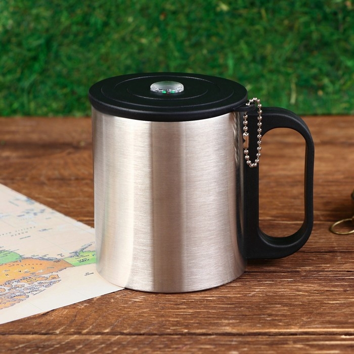 Термокружка с компасом &laquo;Мужской резерв&raquo;, 180 мл