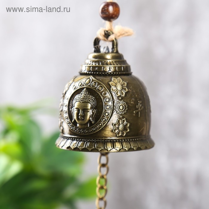 Колокольчик металл  Колокольчик металл "Будда и карп" h=4,8 см d=6 см