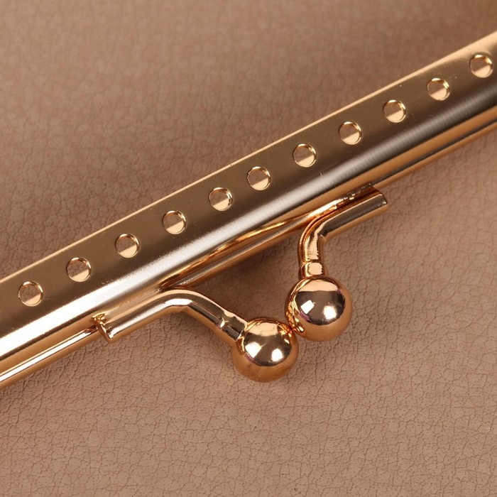 Фермуар пришивной «Прямоугольник», 10 см, цвет золотой Фермуар пришивной «Прямоугольник», 10 см, цвет золотой