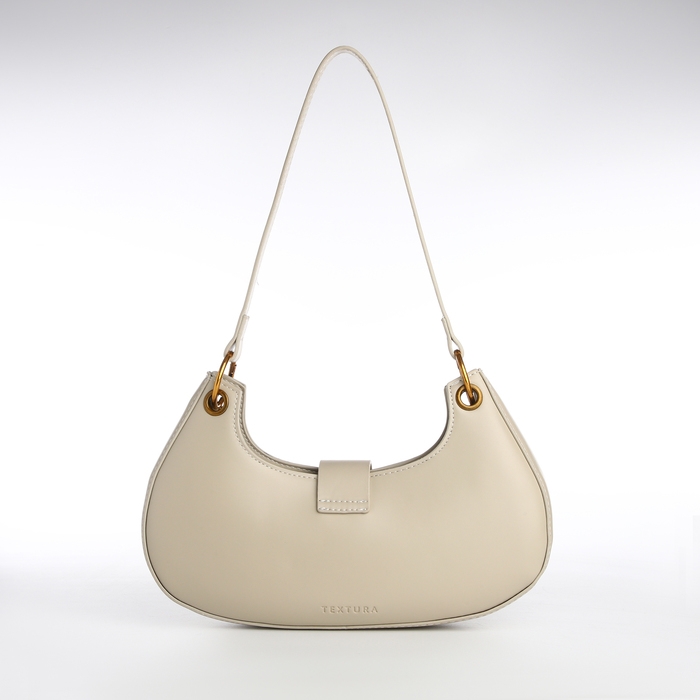 Сумка женская багет на молнии TEXTURA, средний размер, цвет молочный Сумка женская багет на молнии TEXTURA, средний размер, цвет молочный