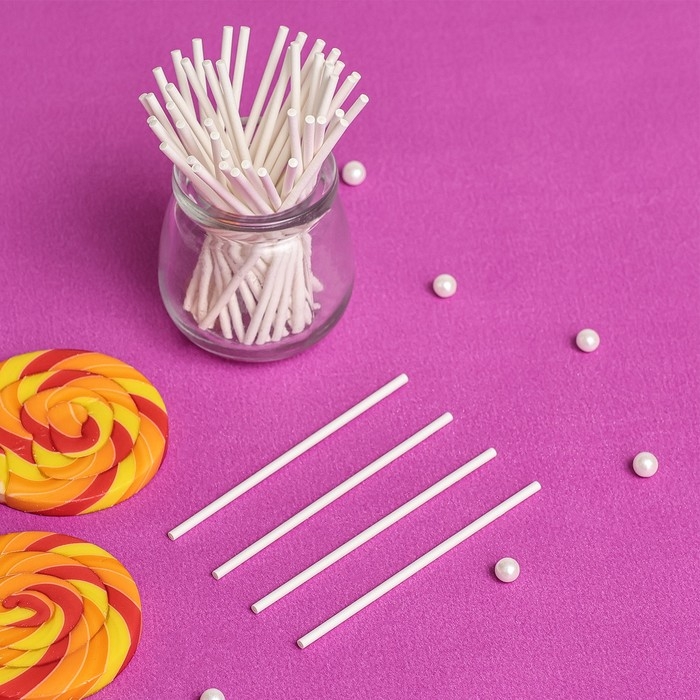 Набор палочек для леденцов  Набор палочек для леденцов "Кондимир", ⌀0,3 см, длина 10 см, 50 шт