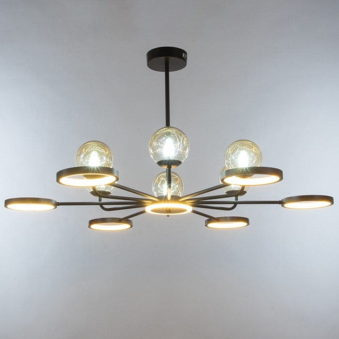 Люстра Люстра "Мирбис" 12хLED 80Вт 6хG9 черный 120х120х59см BayerLux