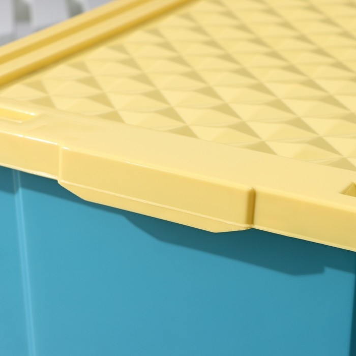 Контейнер для хранения игрушек на колесах Follow Me, 57 л, цвет синий колокольчик Контейнер для хранения игрушек на колесах Follow Me, 57 л, цвет синий колокольчик