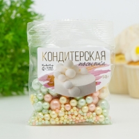 Кондитерская посыпка "Нежный блеск": ванильная, пудровая, мятная, 50 г