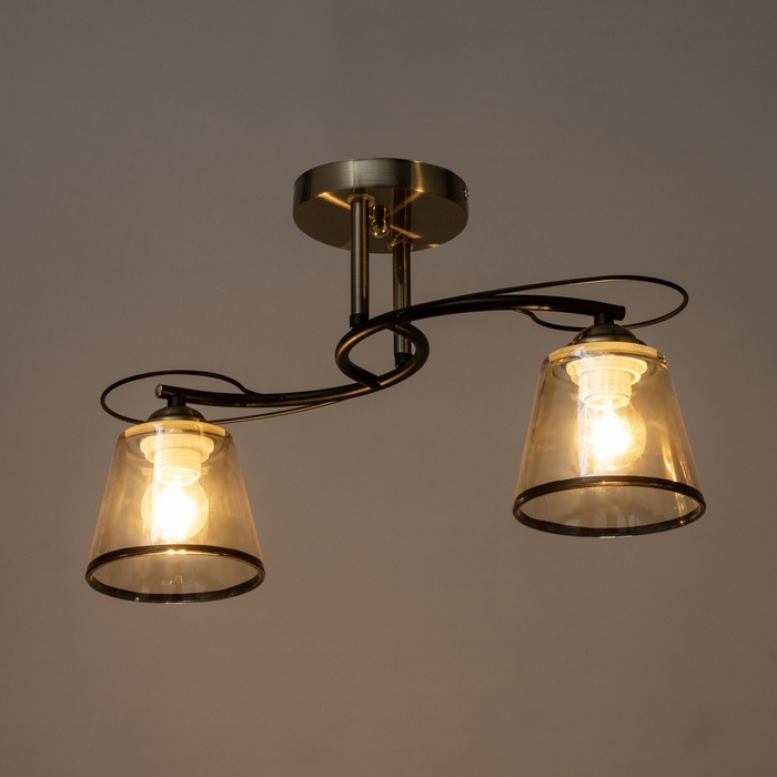 Люстра Люстра "Каэль" 2хЕ27 40Вт черно-бронзовый 40х28 см