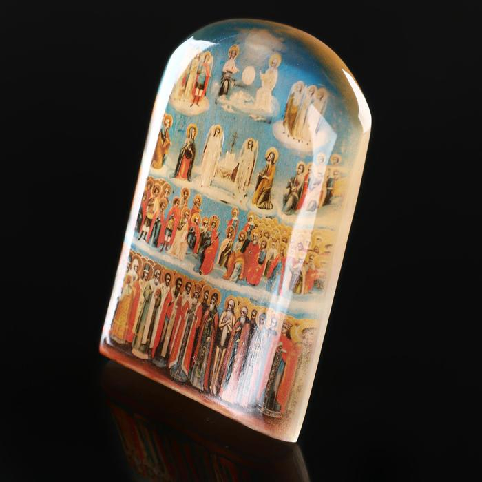 Икона с подставкой  Икона с подставкой "Всех Святых", селенит