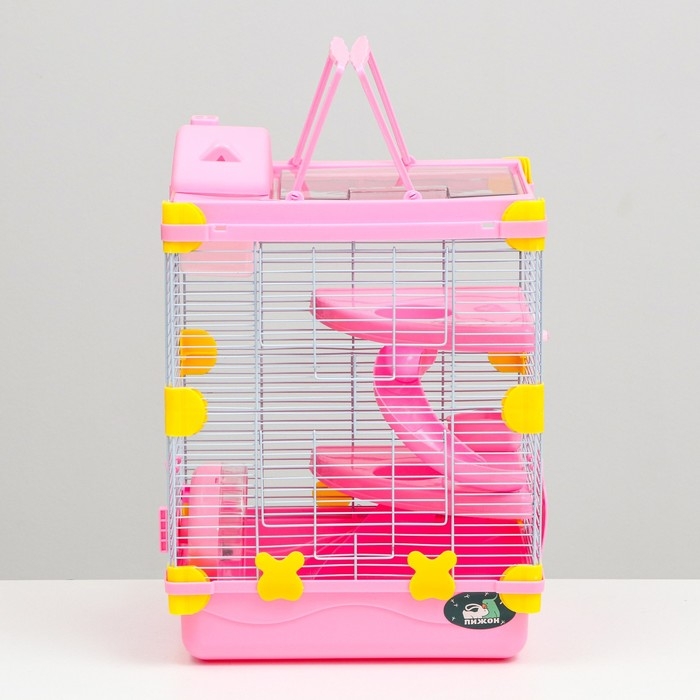 Клетка для грызунов Клетка для грызунов "Пижон", 31 х 24 х 46 см, розовая