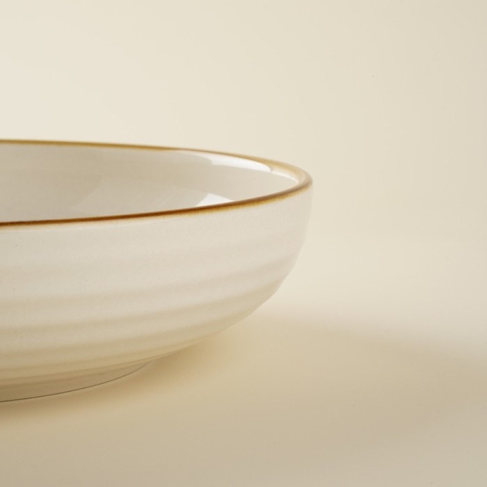 Набор тарелок глубоких фарфоровых SL Home «Леггеро», 18,5×5 см, цвет бежевый Набор тарелок глубоких фарфоровых SL Home «Леггеро», 18,5×5 см, цвет бежевый