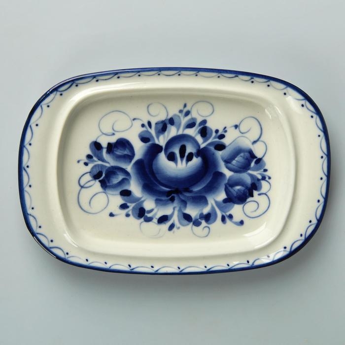 Маслёнка «Тюльпан», 16х10,5х10 см, гжель Маслёнка «Тюльпан», 16х10,5х10 см, гжель