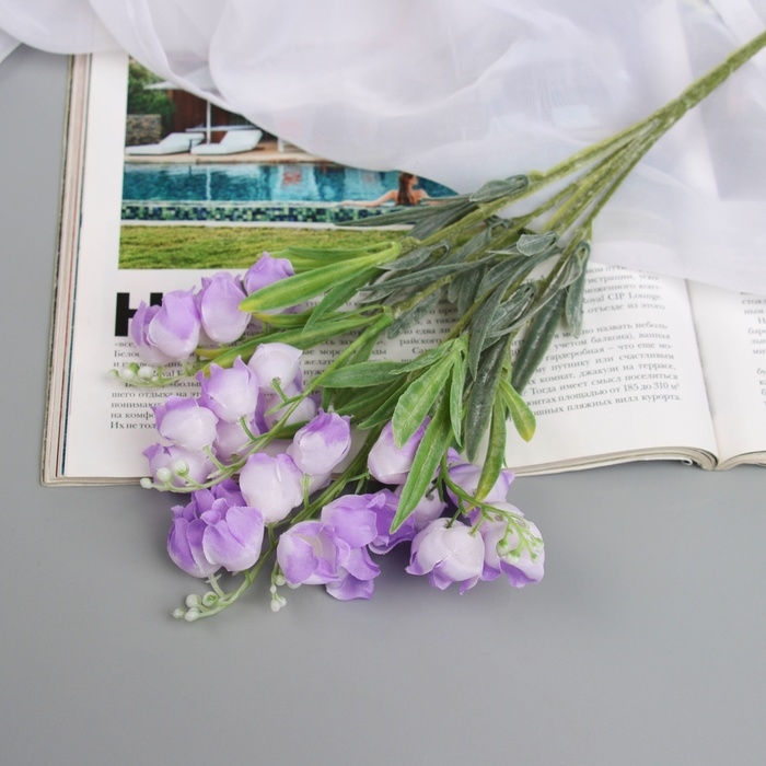 Букет Букет "Колокольчик с напылением" 27 см, сиреневый