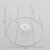 Каркас-основа абажура для настольной лампы "Классика" Е27/Е14 25х25х19см