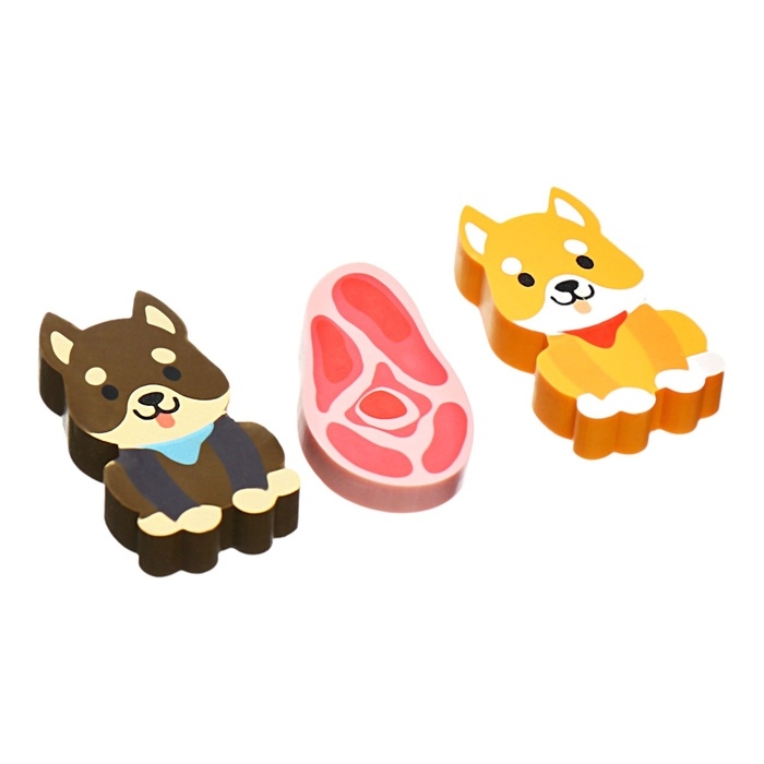 Ластик deVENTE Happy Friends, набор 6 штук, 42х22х7мм и 40х21х5мм, железная банка Ластик deVENTE Happy Friends, набор 6 штук, 42х22х7мм и 40х21х5мм, железная банка