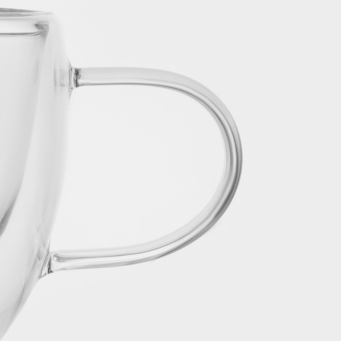 Кружка стеклянная с двойными стенками Magistro «Дуо. Coffee», 200 мл Кружка стеклянная с двойными стенками Magistro «Дуо. Coffee», 200 мл