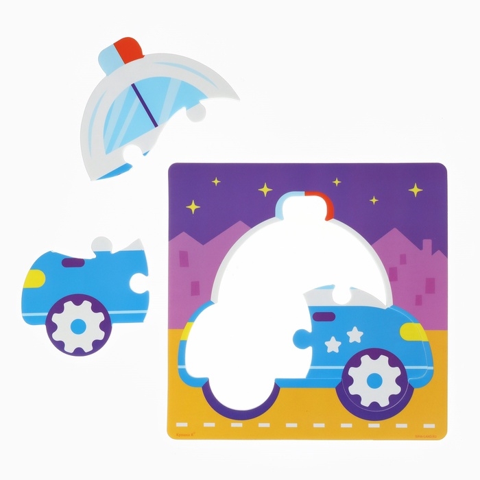 Набор для купания 3 в 1 Машинки: Пазл и развивающие игрушки Крошка Я Набор для купания 3 в 1 Машинки: Пазл и развивающие игрушки Крошка Я