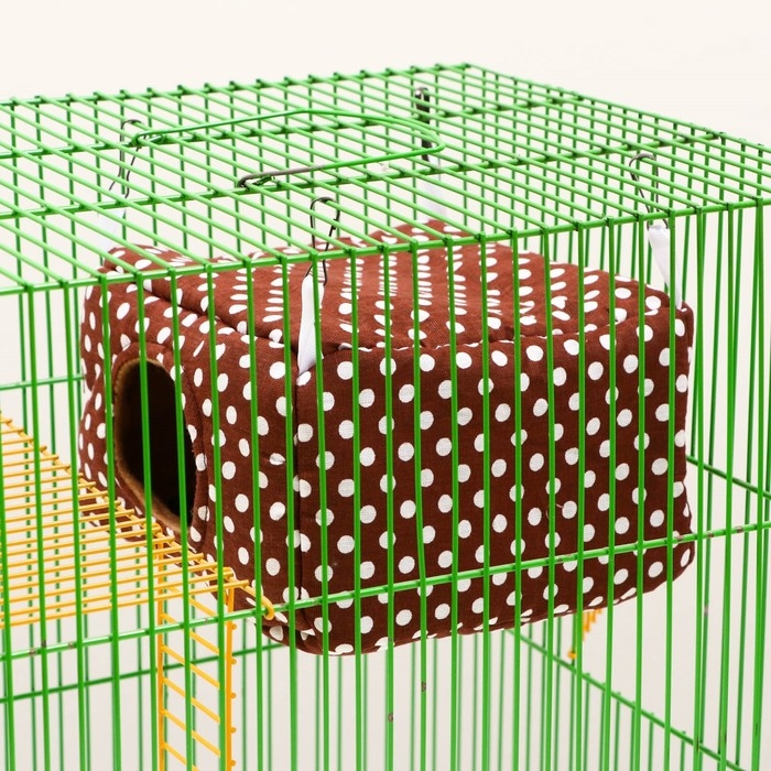 Домик  Домик "Прямоугольник" для грызунов 19*19*12 см, бязь, флис, поролон