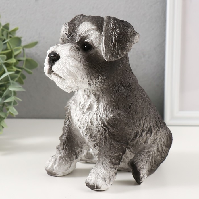 Фигурка Фигурка "Щеночек Миттель" высота 17 см, ширина 11,5 см, длина 16,5 см серо-черный