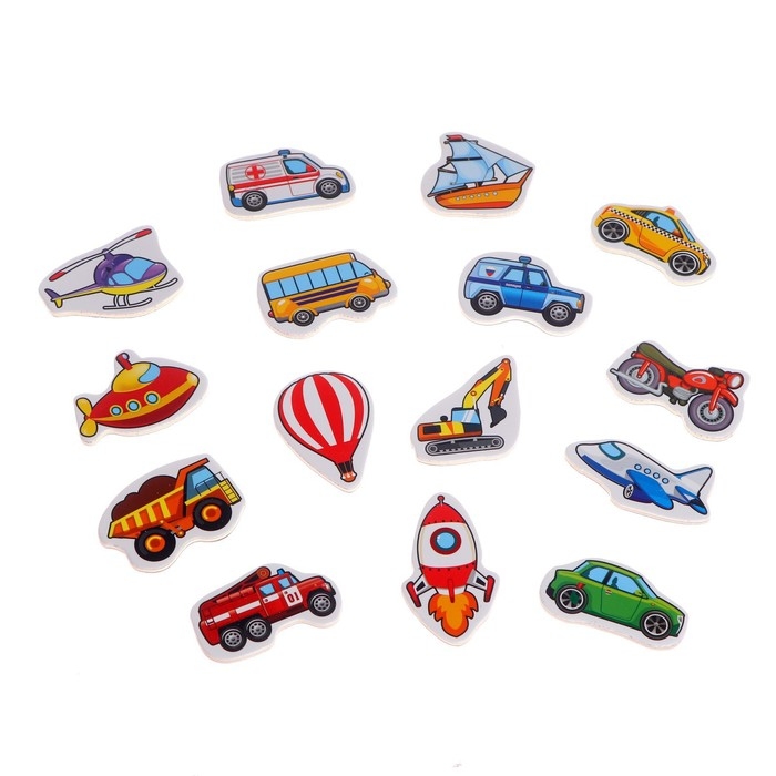 Развивающие магниты «Транспорт», 15 шт. Развивающие магниты «Транспорт», 15 шт.