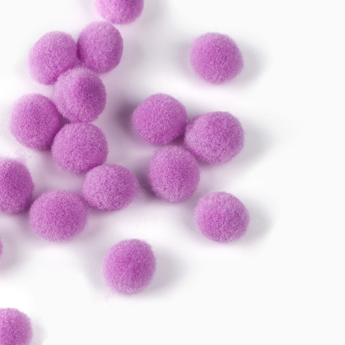 Набор текстильных деталей для декора. Помпоны для творчества &laquo;Сиреневые&raquo;, 55 гр