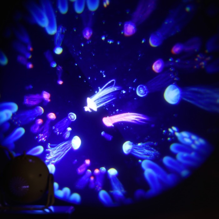 Световой прибор «Космос», 11 см, 6 картриджей, свечение RGB, 5 В