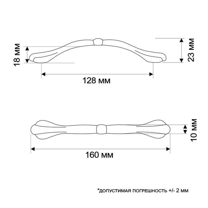 Ручка-скоба ТУНДРА ,м/о 128 мм, цвет черный Ручка-скоба ТУНДРА ,м/о 128 мм, цвет черный
