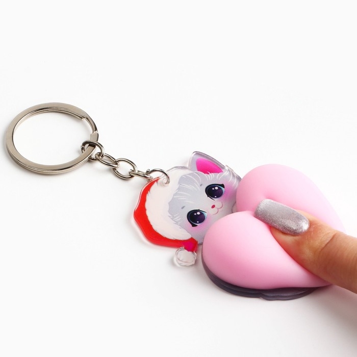 Брелок новогодний, для ключей, мялка «Возьми счастье в свои руки» 4,7 х 12, 5 см Брелок новогодний, для ключей, мялка «Возьми счастье в свои руки» 4,7 х 12, 5 см