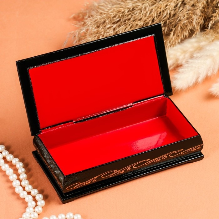 Шкатулка - купюрница «Девушки с котёнком», 8,5×17 см, лаковая миниатюра