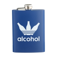 Фляжка для алкоголя Alcohol, нержавеющая сталь, подарочная, 240 мл, 8 oz