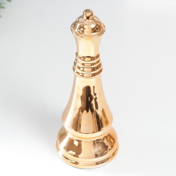 Сувенир керамика  Сувенир керамика "Шахматная фигура. Ферзь" золото 25х9,5х9,5 см