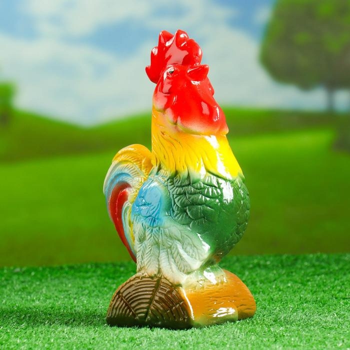 Садовая фигура  Садовая фигура "Петух на бревне" 29см
