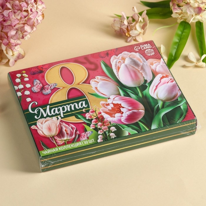 Чайная коллекция «8 марта», 54 г (30 пакетиков х 1,8 г). Чайная коллекция «8 марта», 54 г (30 пакетиков х 1,8 г).