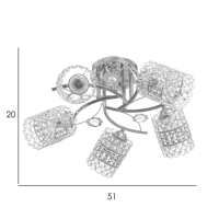 Люстра "Берти" 5х40Вт Е27 Хром МОДЕЛЬ: 2612376