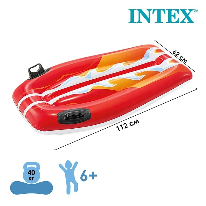 Плотик надувной «Джой Райдер», с ручками, 112 х 62 см, от 6 лет, цвет МИКС, 58165NP INTEX Плотик надувной «Джой Райдер», с ручками, 112 х 62 см, от 6 лет, цвет МИКС, 58165NP INTEX