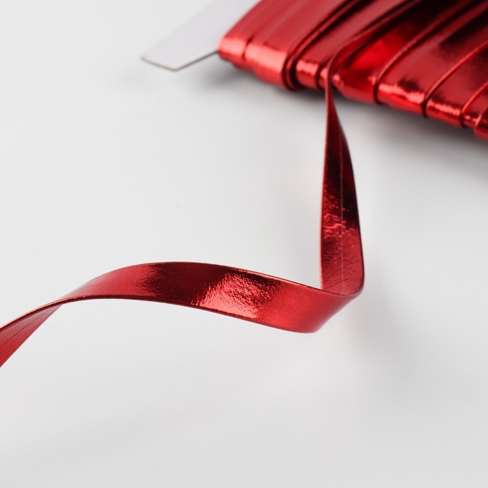 Косая бейка, кожзам, 8 мм × 10 ± 1 м, цвет красный Косая бейка, кожзам, 8 мм × 10 ± 1 м, цвет красный