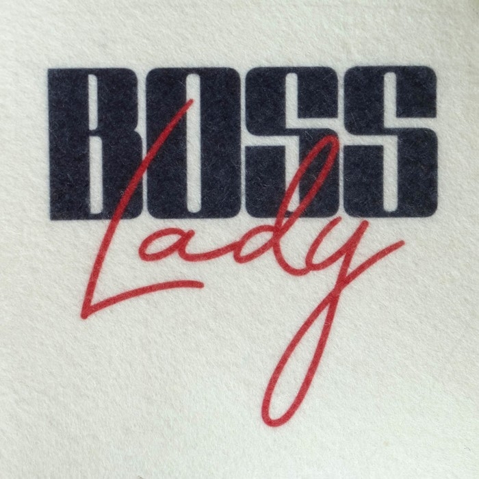 Шапка для бани принт  Шапка для бани принт "Boss Lady"