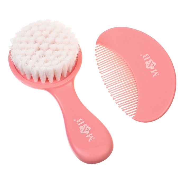 Набор детских расчесок, 2 шт., цвет розовый Набор детских расчесок, 2 шт., цвет розовый