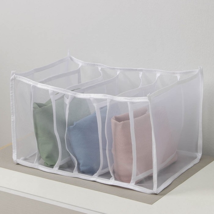 Органайзер для хранения белья «Пыльца», 7 отделений, 36×25×19,5 см цвет белый Органайзер для хранения белья «Пыльца», 7 отделений, 36×25×19,5 см цвет белый