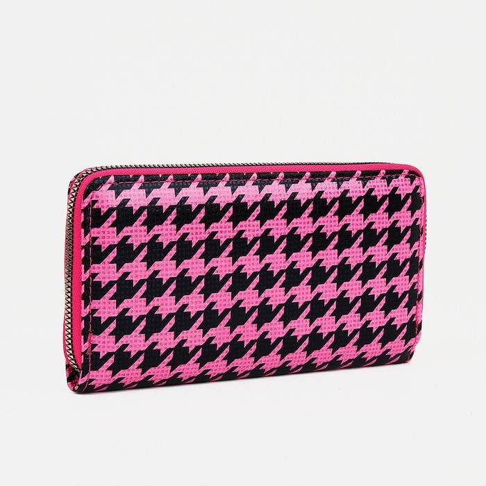 Кошелёк на молнии, цвет чёрный/розовый Кошелёк на молнии, цвет чёрный/розовый