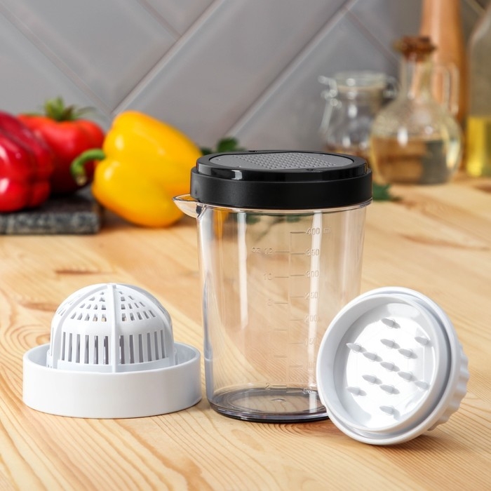 Овощерезка универсальная Magistro Vegan pro, 7 насадок, 10×10×25 см, цвет чёрно - белый Овощерезка универсальная Magistro Vegan pro, 7 насадок, 10×10×25 см, цвет чёрно - белый