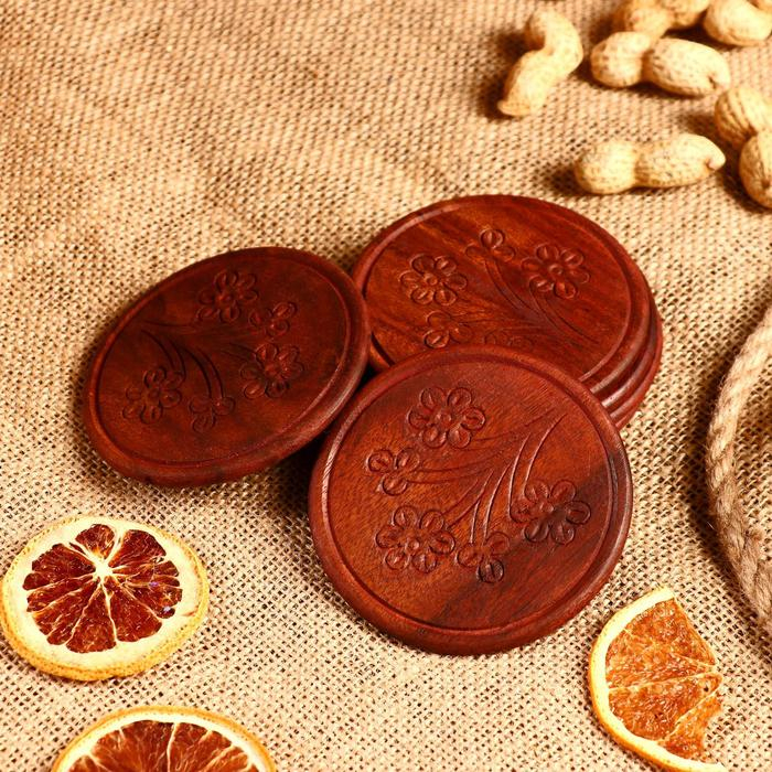 Подставка под горячее  Подставка под горячее "Качели" дерево 13,5х11,5х6,5 см