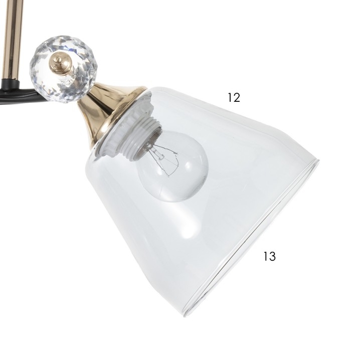 Люстра Люстра "Клео" 2хЕ27 40Вт черный 50х22х24см BayerLux