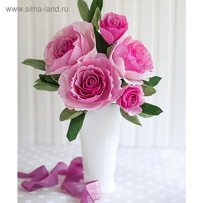 Бумага для упаковок и поделок, гофрированная, розовая, однотонная, двусторонняя, рулон 1 шт., 0,5 х 2,5 м Бумага для упаковок и поделок, гофрированная, розовая, однотонная, двусторонняя, рулон 1 шт., 0,5 х 2,5 м