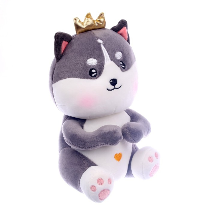 Мягкая игрушка «Хаски с короной»